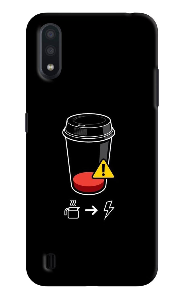 Coffee Samsung M01 Hard Case Back Cover by Casekaro