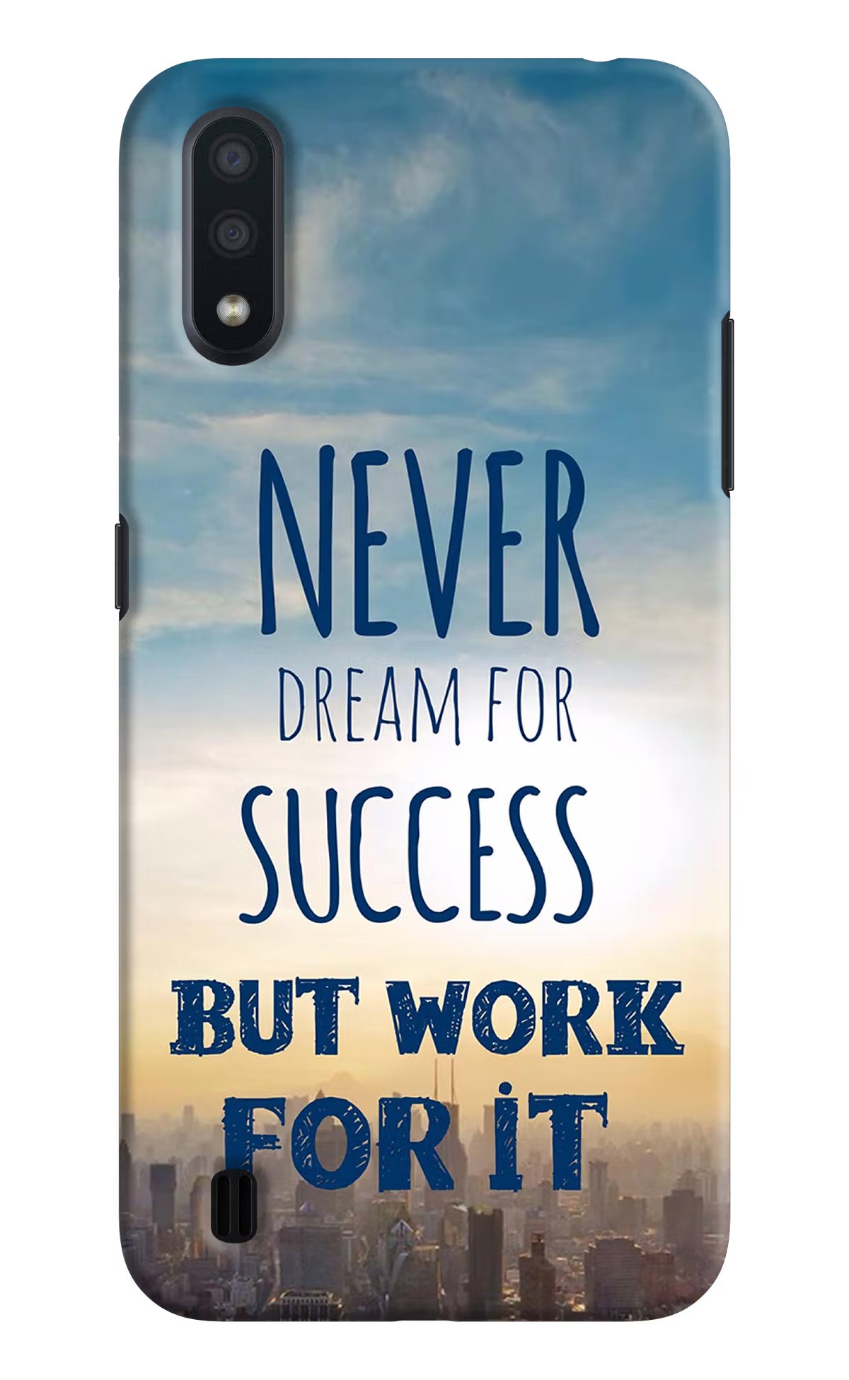 Never Dream For Success But Work For It Samsung M01 Hard Case Back Cover by Casekaro