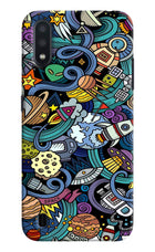 Space Abstract Samsung M01 Hard Case Back Cover by Casekaro