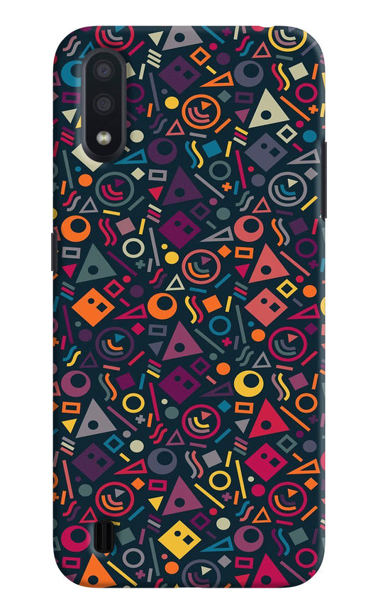 Geometric Abstract Samsung M01 Hard Case Back Cover by Casekaro