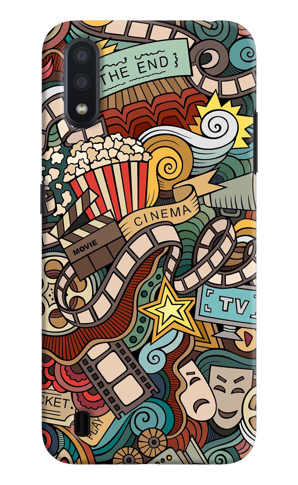 Cinema Abstract Samsung M01 Hard Case Back Cover by Casekaro