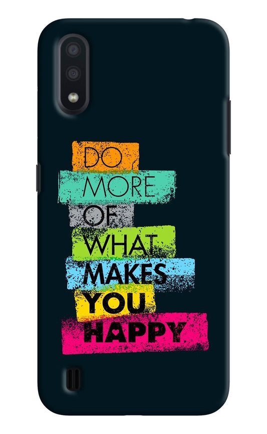 Do More Of What Makes You Happy Samsung M01 Hard Case Back Cover by Casekaro