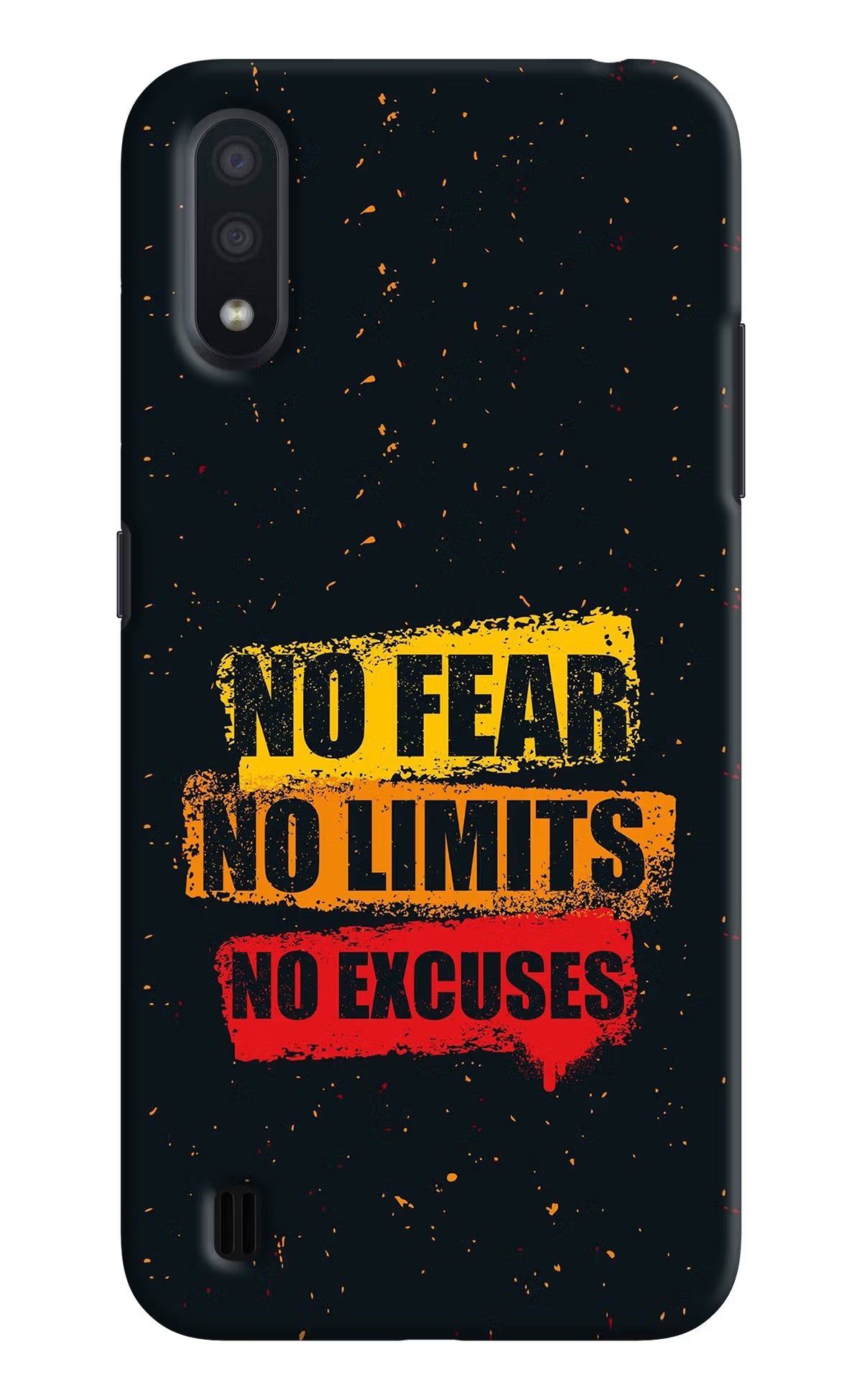 No Fear No Limits No Excuse Samsung M01 Hard Case Back Cover by Casekaro