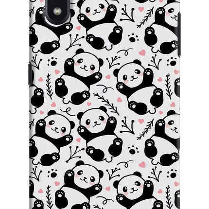 Cute Panda Samsung M01 Hard Case Back Cover by Casekaro