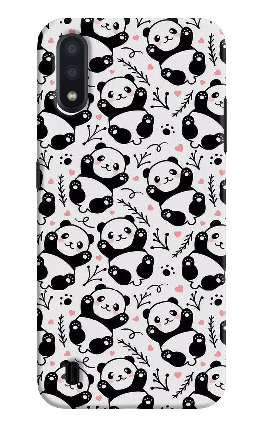 Cute Panda Samsung M01 Hard Case Back Cover by Casekaro