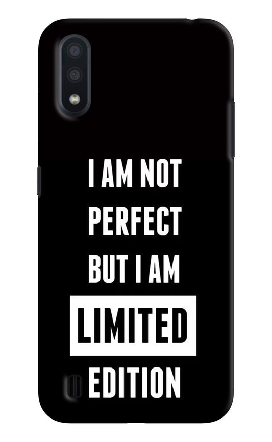 I Am Not Perfect But I Am Limited Edition Samsung M01 Hard Case Back Cover by Casekaro