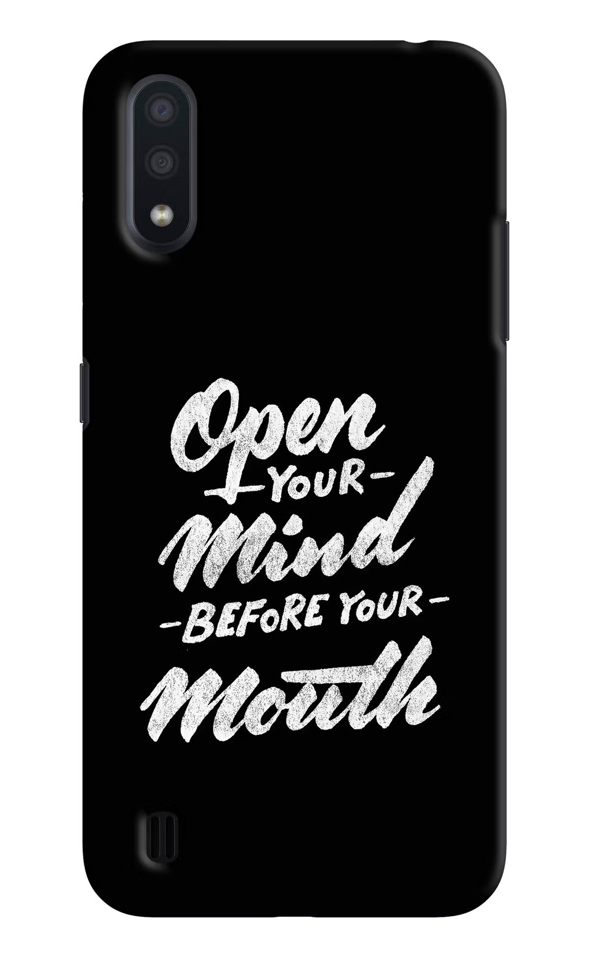 Open Your Mind Before Your Mouth Samsung M01 Hard Case Back Cover by Casekaro