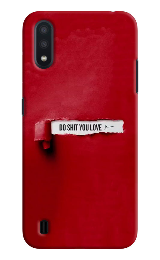 Do Shit You Love Samsung M01 Hard Case Back Cover by Casekaro