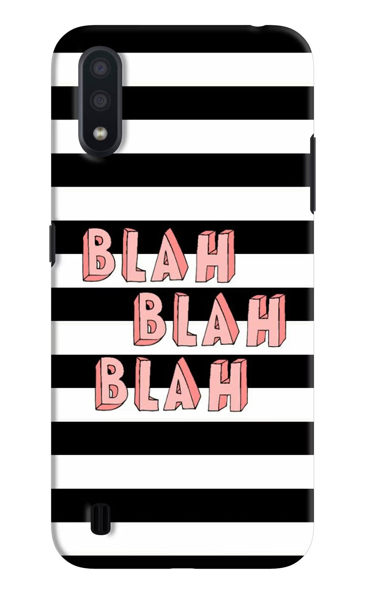 Blah Blah Blah Samsung M01 Hard Case Back Cover by Casekaro