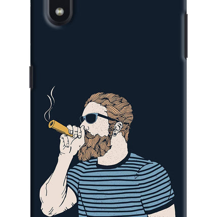 Smoking Samsung M01 Hard Case Back Cover by Casekaro