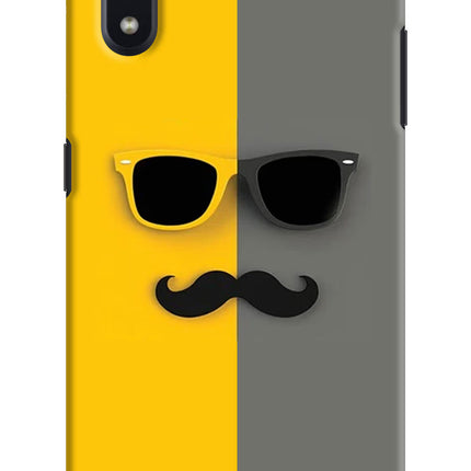Sunglasses with Mustache Samsung M01 Hard Case Back Cover by Casekaro