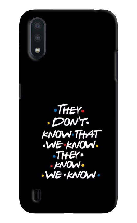 FRIENDS Dialogue Samsung M01 Hard Case Back Cover by Casekaro