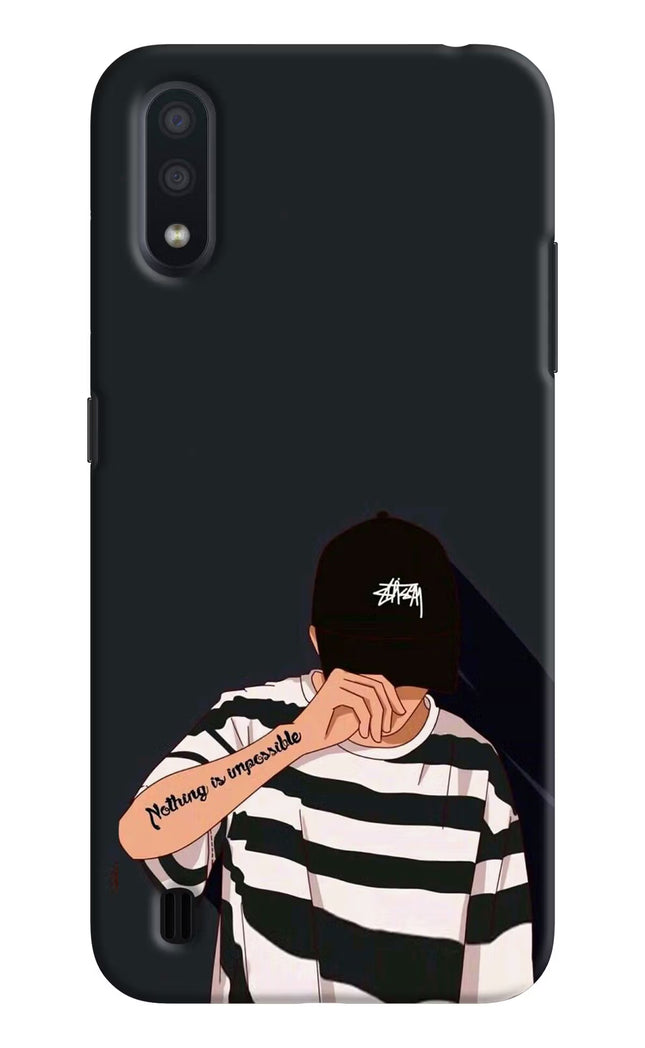 Aesthetic Boy Samsung M01 Hard Case Back Cover by Casekaro