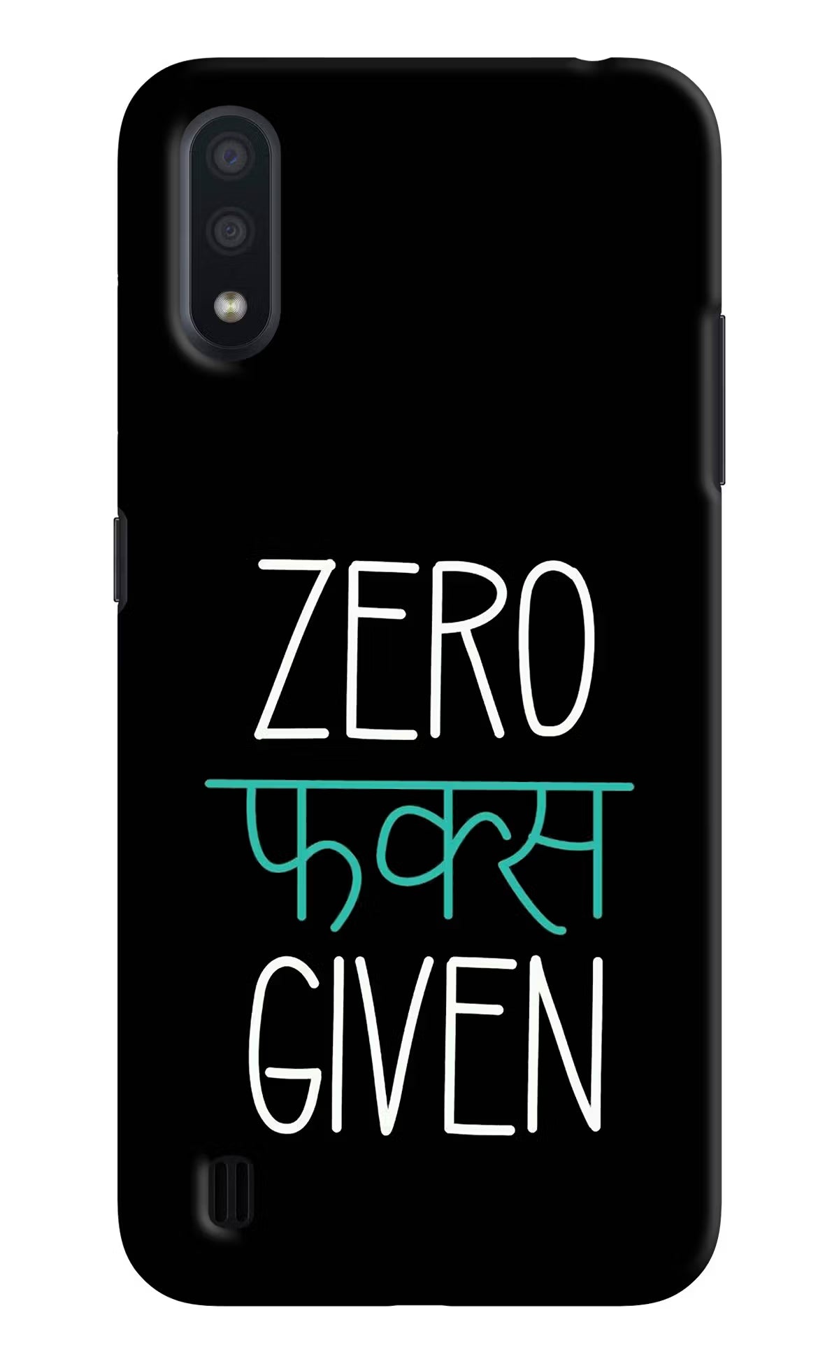 Zero Fucks Given Samsung M01 Hard Case Back Cover by Casekaro