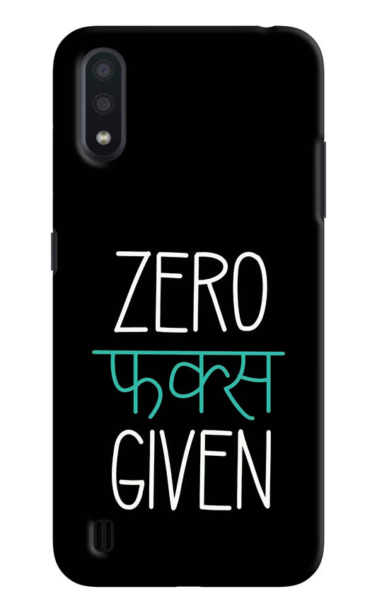 Zero Fucks Given Samsung M01 Hard Case Back Cover by Casekaro