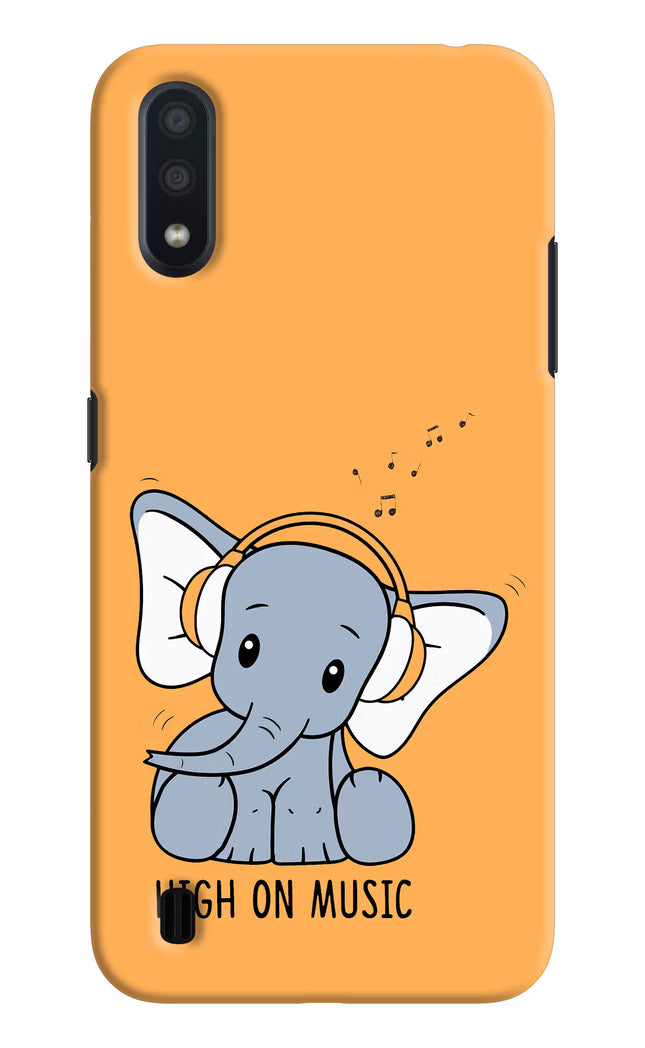 High On Music Samsung M01 Hard Case Back Cover by Casekaro