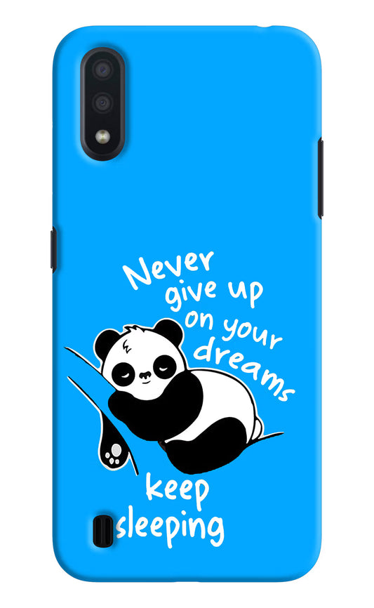 Keep Sleeping Samsung M01 Hard Case Back Cover by Casekaro