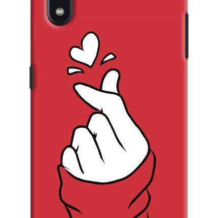 Korean Love Sign Samsung M01 Hard Case Back Cover by Casekaro