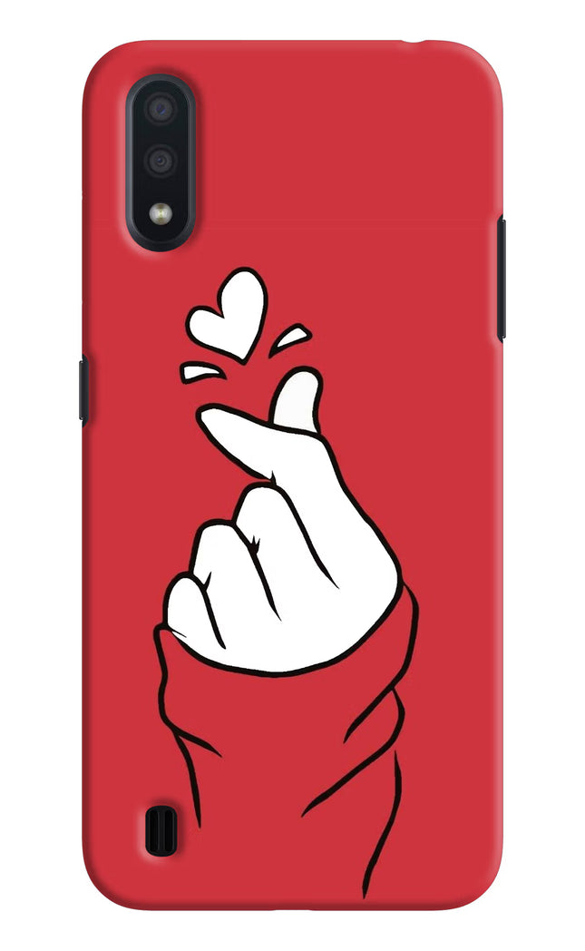 Korean Love Sign Samsung M01 Hard Case Back Cover by Casekaro