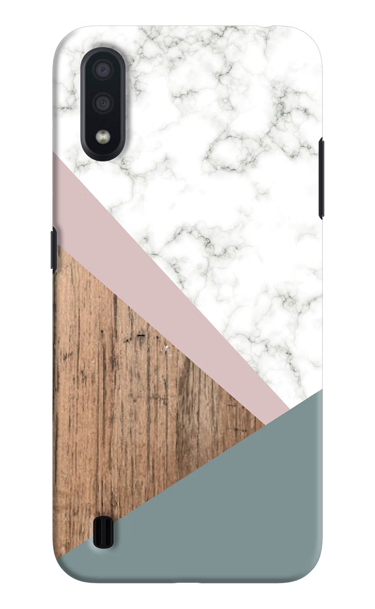 Marble wood Abstract Samsung M01 Hard Case Back Cover by Casekaro