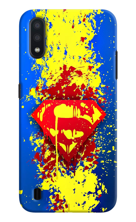 Superman logo Samsung M01 Hard Case Back Cover by Casekaro