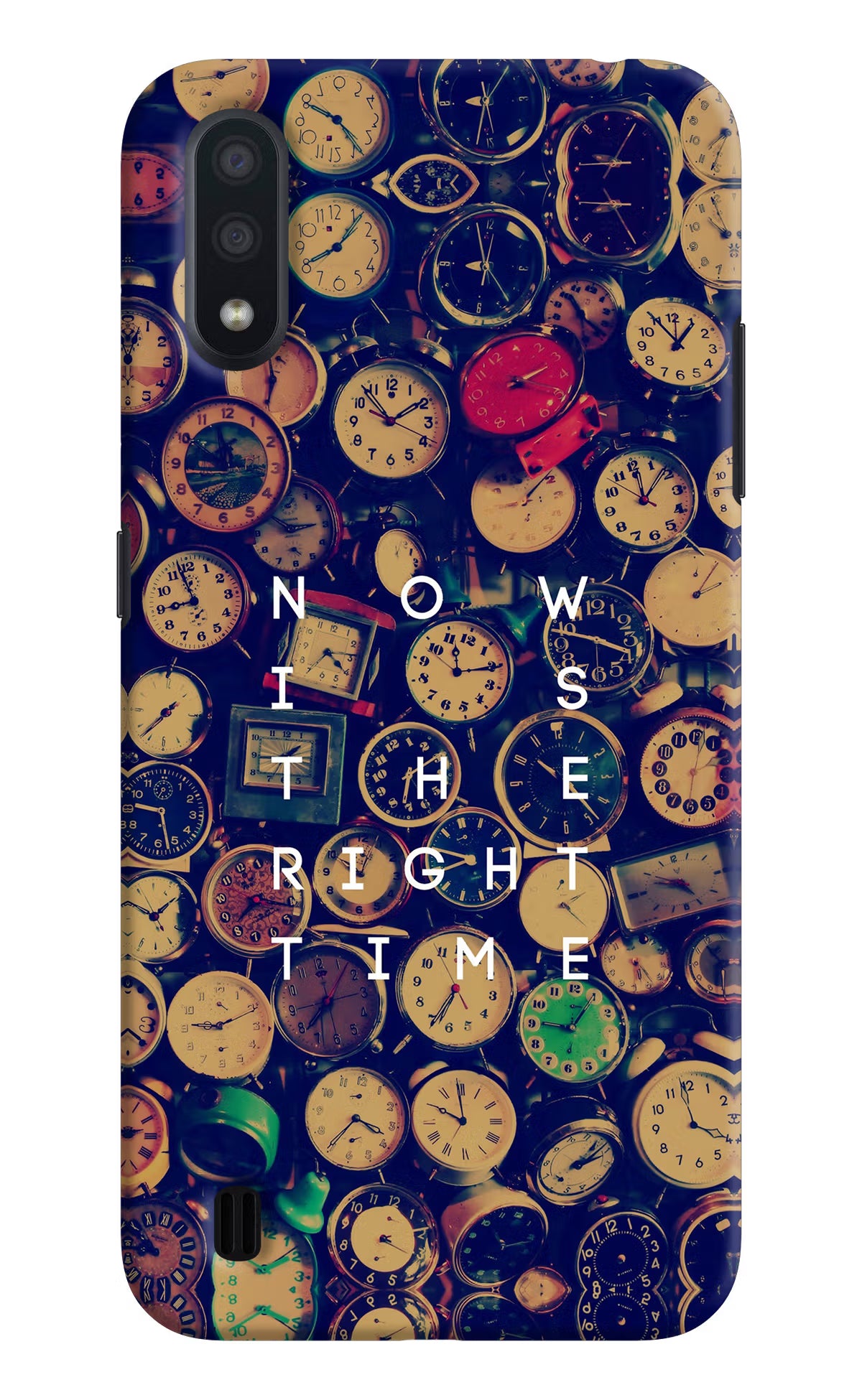 Now is the Right Time Quote Samsung M01 Hard Case Back Cover by Casekaro