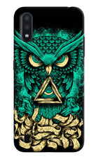 Green Owl Samsung M01 Hard Case Back Cover by Casekaro