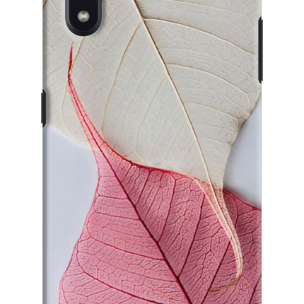 White Pink Leaf Samsung M01 Hard Case Back Cover by Casekaro