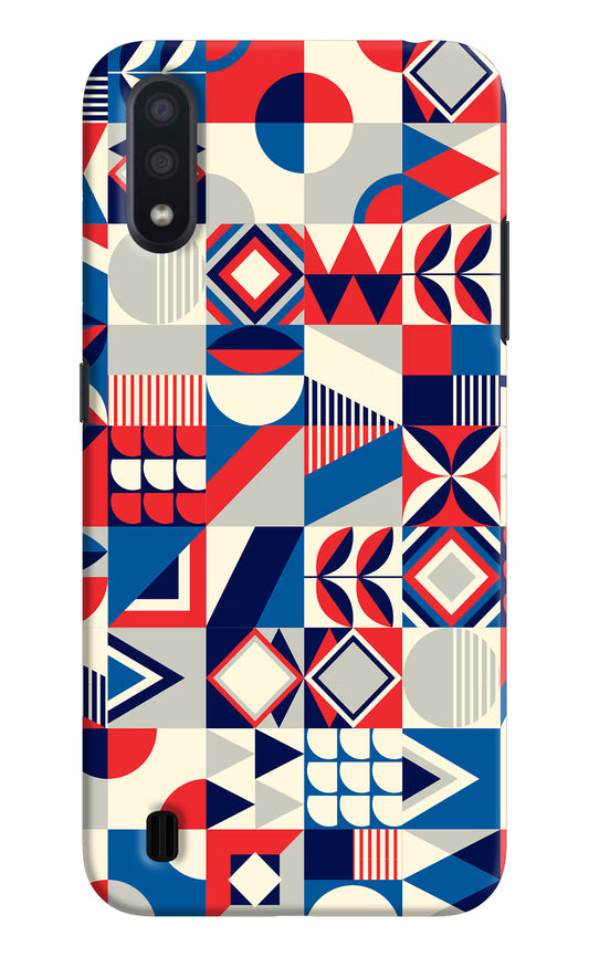 Colorful Pattern Samsung M01 Hard Case Back Cover by Casekaro