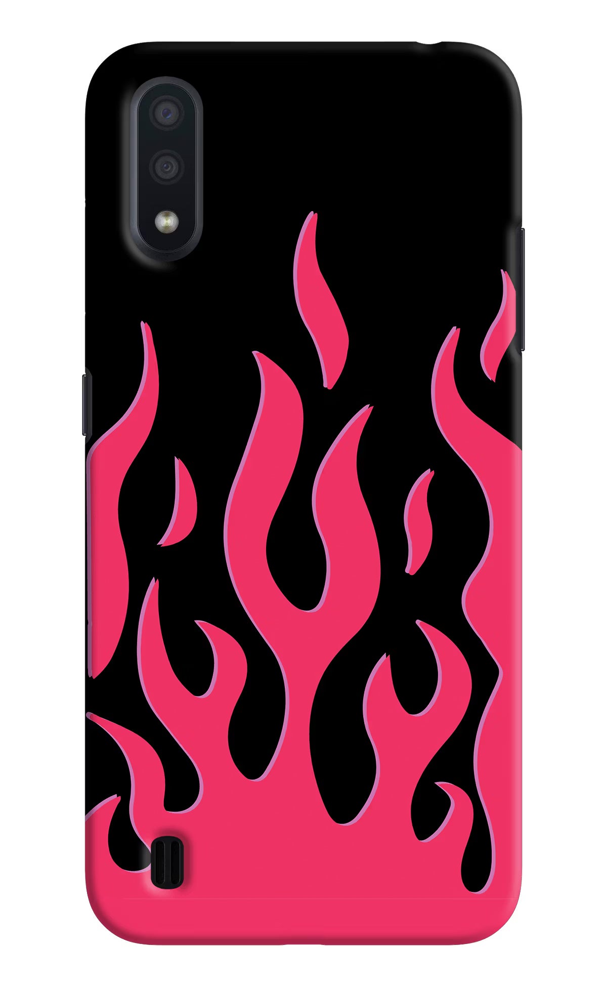 Fire Flames Samsung M01 Hard Case Back Cover by Casekaro
