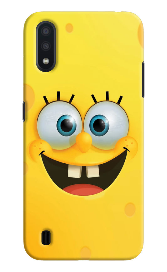 Sponge 1 Samsung M01 Hard Case Back Cover by Casekaro