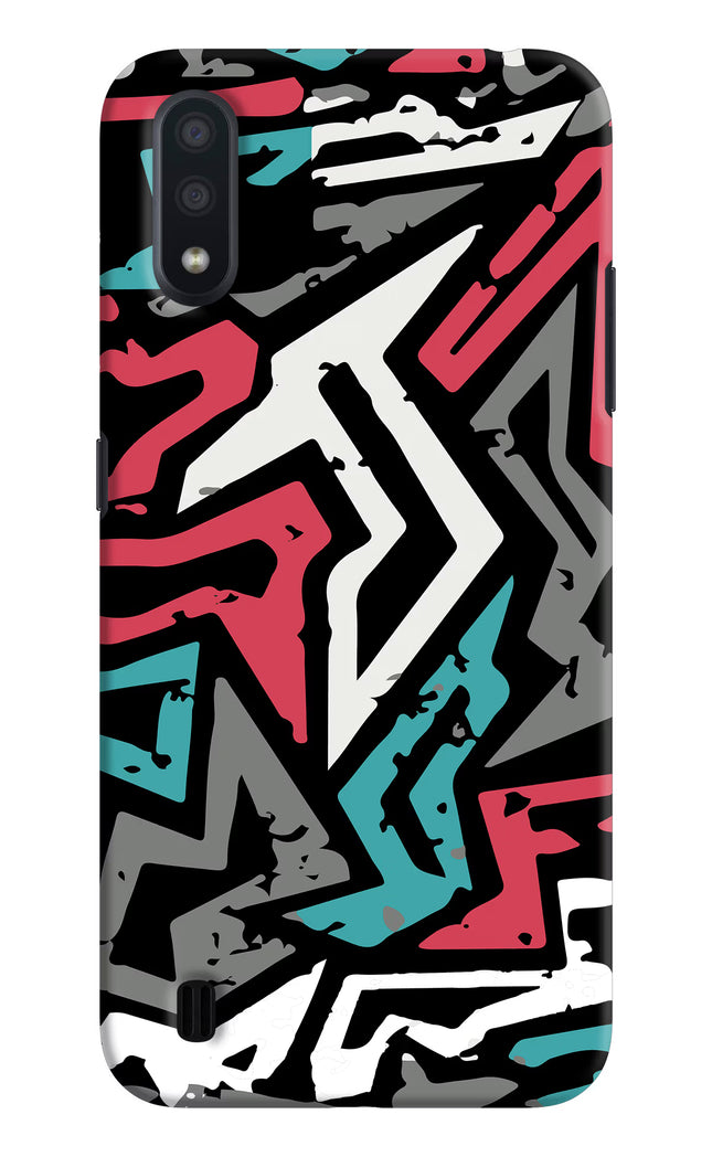 Geometric Graffiti Samsung M01 Hard Case Back Cover by Casekaro