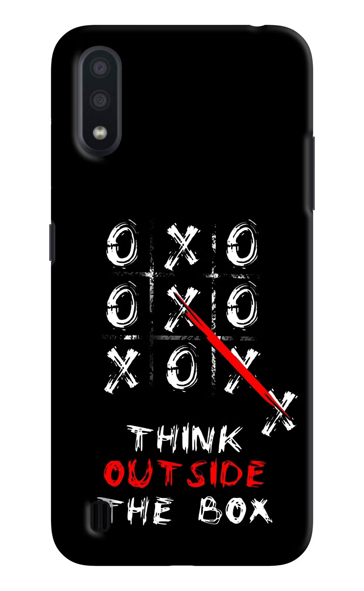 Think out of the BOX Samsung M01 Hard Case Back Cover by Casekaro