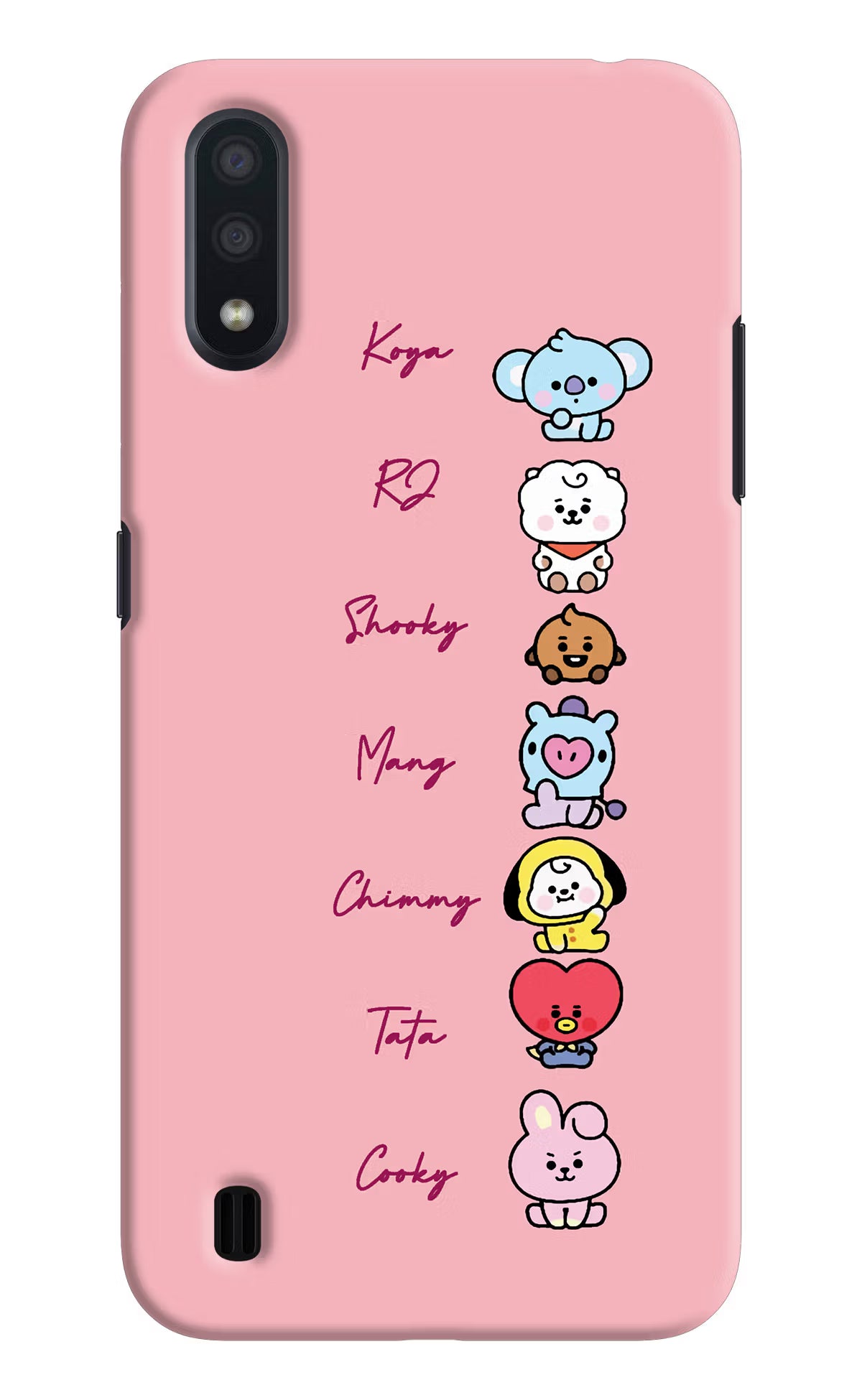 BTS names Samsung M01 Hard Case Back Cover by Casekaro