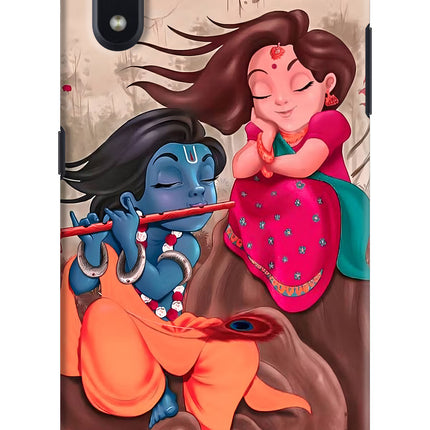 Radhe Krishna Samsung M01 Hard Case Back Cover by Casekaro