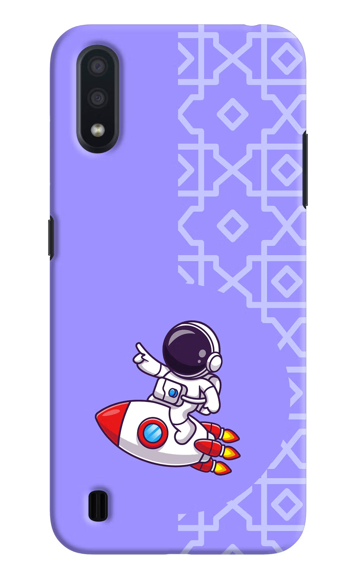 Cute Astronaut Samsung M01 Hard Case Back Cover by Casekaro