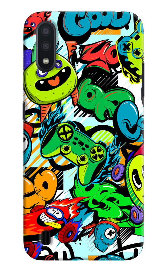 Game Doodle Samsung M01 Hard Case Back Cover by Casekaro
