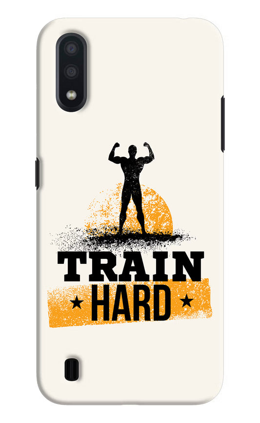 Train Hard Samsung M01 Hard Case Back Cover by Casekaro