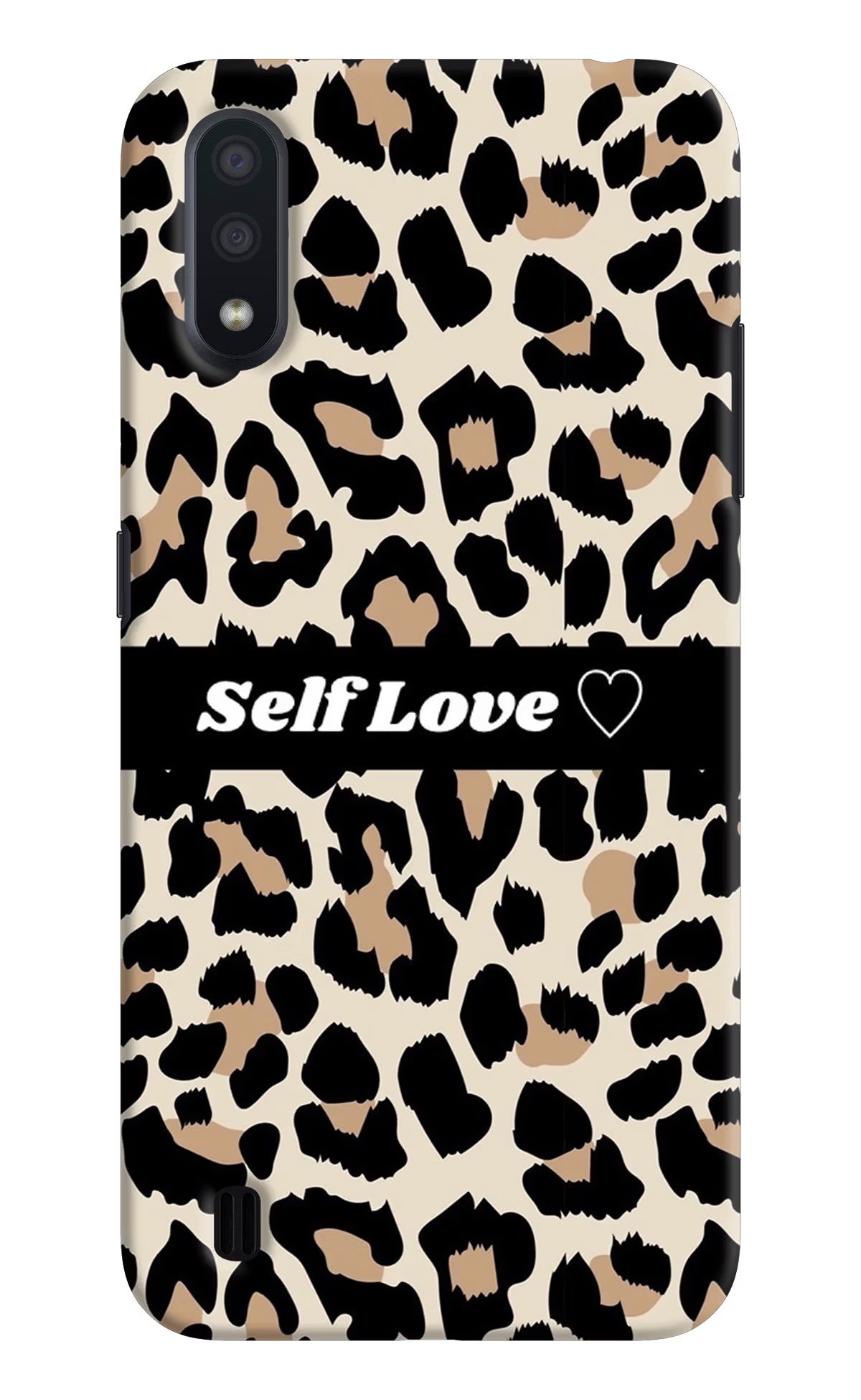 Leopard Print Self Love Samsung M01 Hard Case Back Cover by Casekaro