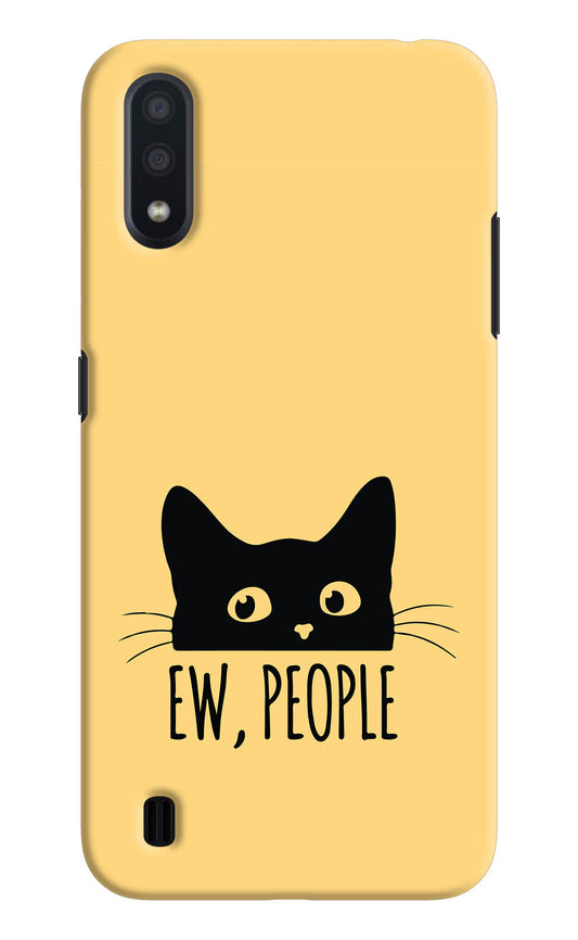 Ew People Catitude Samsung M01 Hard Case Back Cover by Casekaro