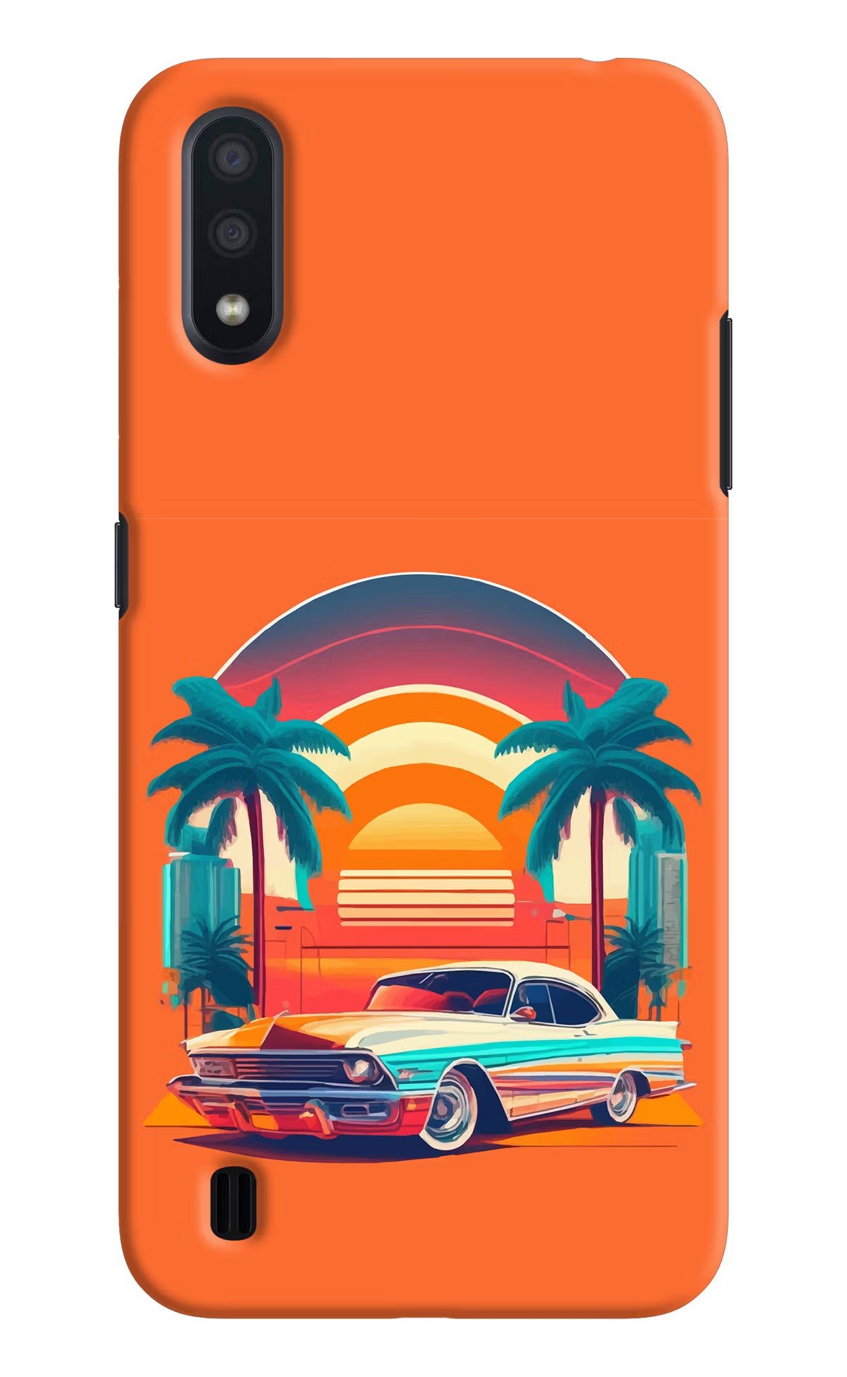 Palm Drive 80s Samsung M01 Hard Case Back Cover by Casekaro