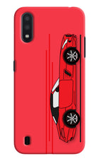 Red Velocity Samsung M01 Hard Case Back Cover by Casekaro