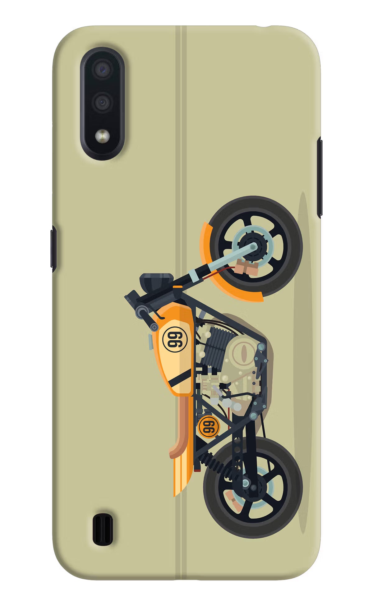 Vertical Speedster Samsung M01 Hard Case Back Cover by Casekaro