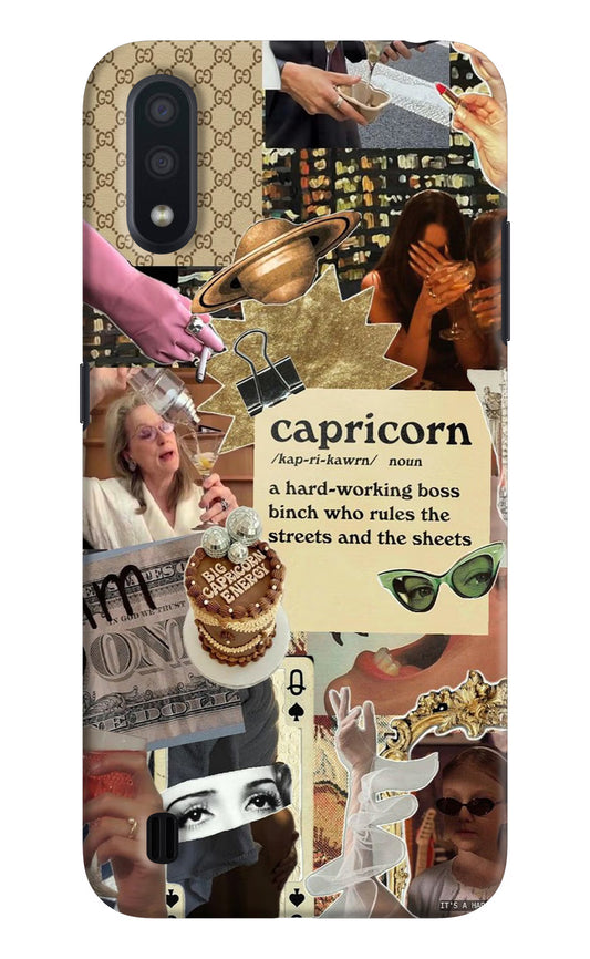 Capricorn Zodiac Samsung M01 Hard Case Back Cover by Casekaro