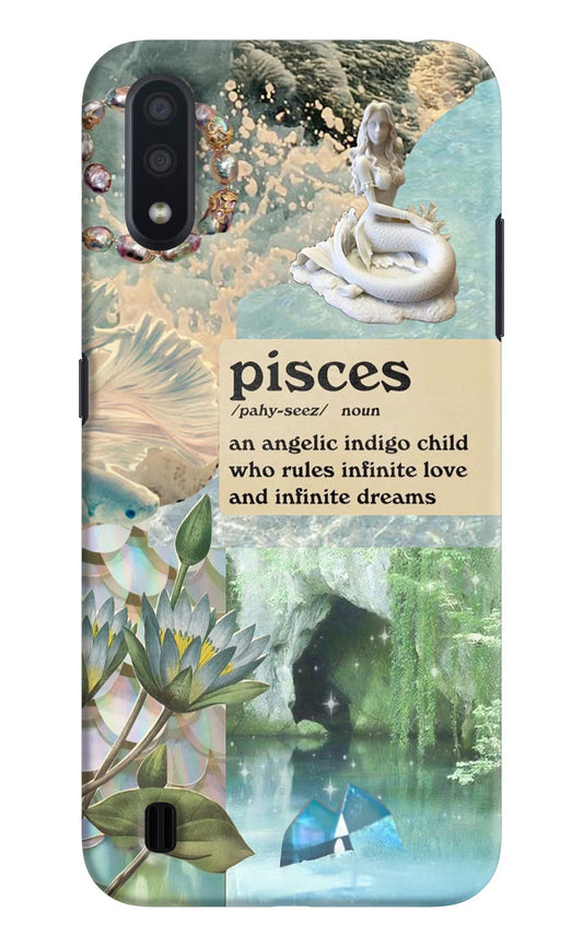 Pisces Zodiac Samsung M01 Hard Case Back Cover by Casekaro
