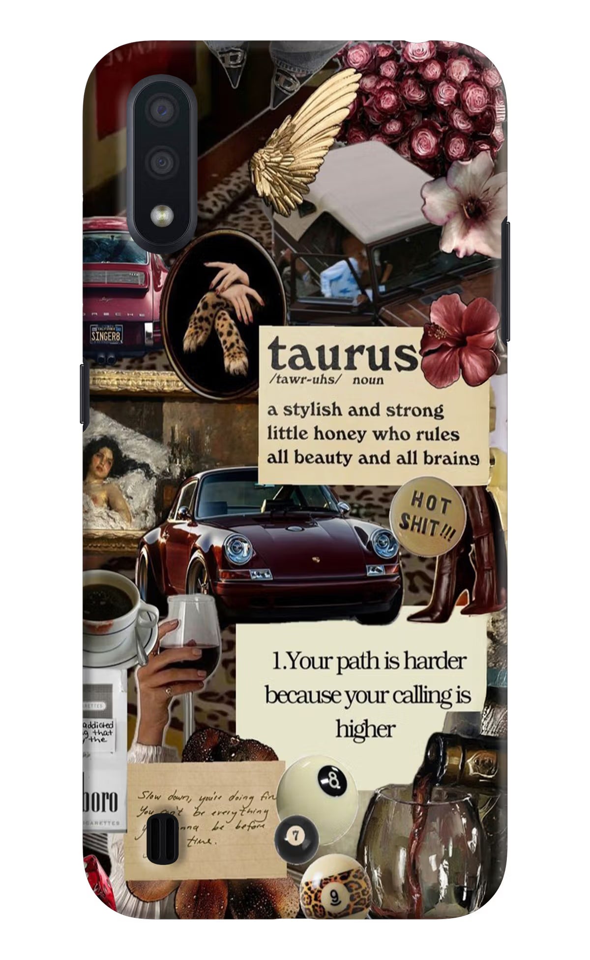 Taurus Zodiac Samsung M01 Hard Case Back Cover by Casekaro