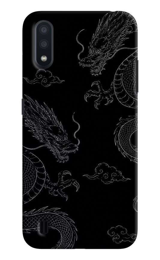 Twin Dragons Samsung M01 Hard Case Back Cover by Casekaro