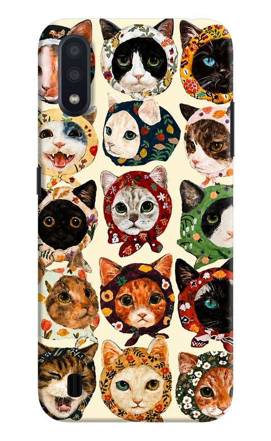 Cool Cat Samsung M01 Hard Case Back Cover by Casekaro
