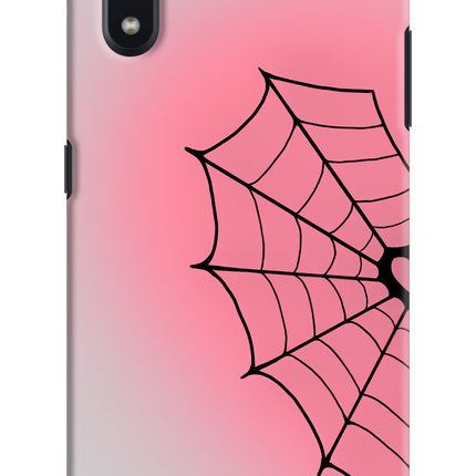 Pink Web Samsung M01 Hard Case Back Cover by Casekaro