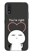 You're Right Samsung M01 Hard Case Back Cover by Casekaro